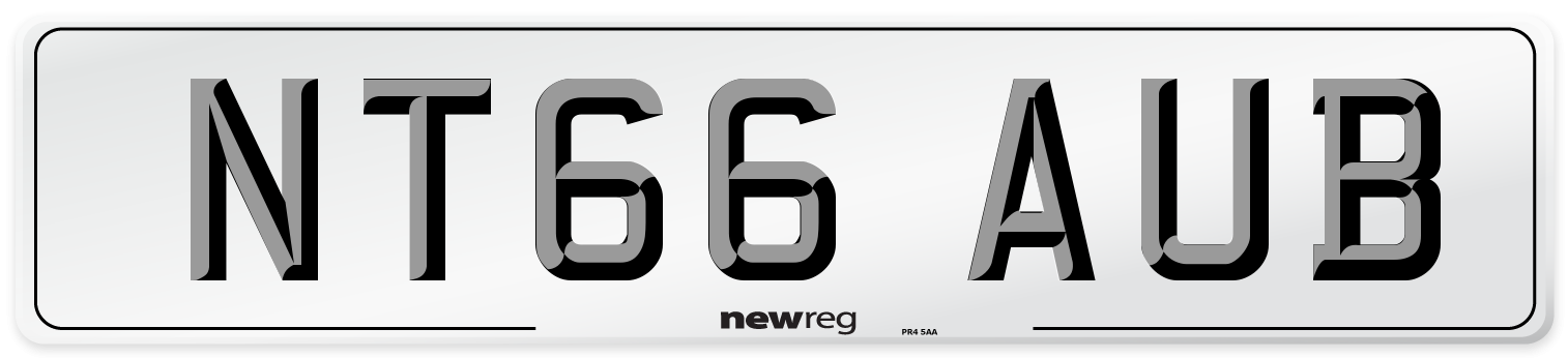 NT66 AUB Number Plate from New Reg